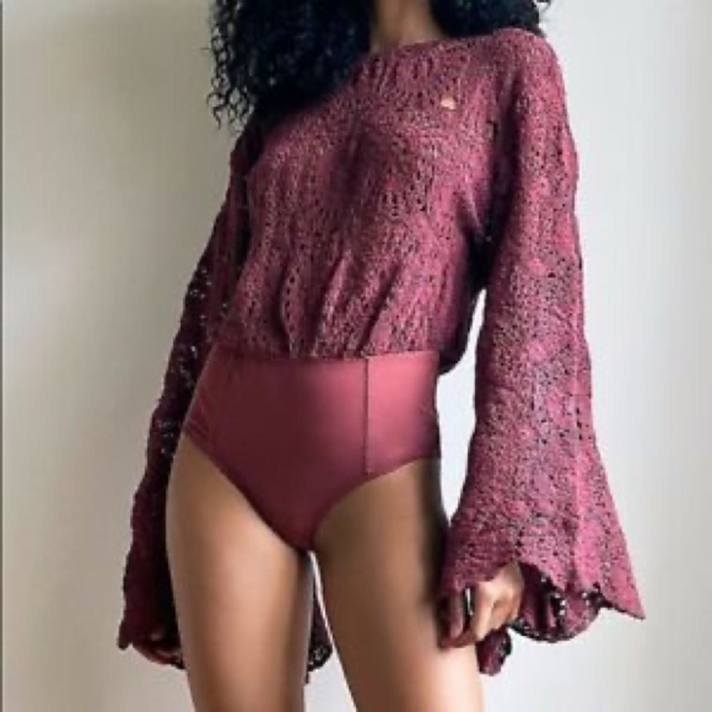 🌸 Free People Desert Daze Crochet Bodysuit